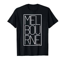 Cooles Melbourne Australien Souvenir Typografie Geschenk T-Shirt von peter2art Urlaub Ferien Andenken Reise Souvenir