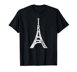 Paris Souvenir Eiffelturm Frankreich Typografie Geschenk T-Shirt von peter2art Urlaub Ferien Andenken Reise Souvenir