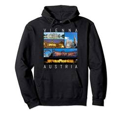 Wien Österreich Nacht Souvenir berühmte Sehenswürdigkeiten Pullover Hoodie von peter2art Urlaub Ferien Andenken Reise Souvenir