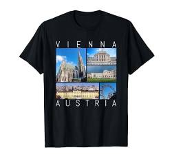 Wien Österreich Souvenir Vienna berühmte Sehenswürdigkeiten T-Shirt von peter2art Urlaub Ferien Andenken Reise Souvenir