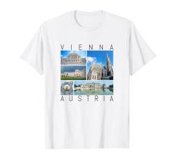 Wien Österreich Souvenir berühmte Sehenswürdigkeiten T-Shirt von peter2art Urlaub Ferien Andenken Reise Souvenir