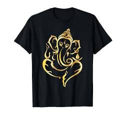 Eleganter Ganesha indischer Hindu Gott spiritueller Elefant T-Shirt von peter2art einzigartiges Tier-Illustration Geschenk