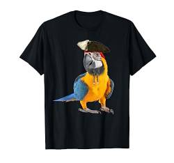 Papagei der Karibik Vogel im Piraten-Look Halloween Geschenk T-Shirt von peter2art einzigartiges Tier-Illustration Geschenk