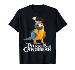 Parrots Of The Caribbean Papagei Piraten Halloween Kostüm T-Shirt von peter2art einzigartiges Tier-Illustration Geschenk