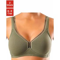 Witt Damen T-Shirt-BH, khaki+weiß von petite fleur