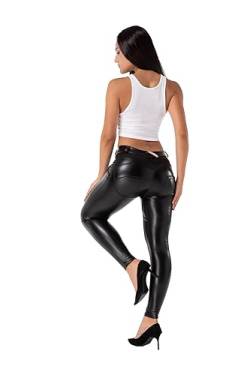 piannao Damen Kunstleder Leggings Lederhose High Waist Leggings Hose Strumpfhosen Treggins Leggins Kunstleder Leggings Leder Look hüfthoch von piannao