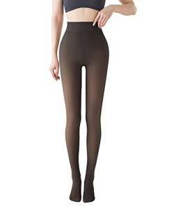 piannao Damen Strumpfhosen Plüschstrümpfe Winter Translucent Strumpfhose Gefütterte Fleece Strumpfhosen (15℃ ~ 25℃) Thermo verdickte Leggings von piannao