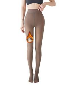 piannao Damen Strumpfhosen Plüschstrümpfe Winter Translucent Strumpfhose Gefütterte Fleece Strumpfhosen (5℃ ~15℃) Thermo verdickte Leggings von piannao