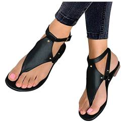 Damen Sandalen Mit Absatz Sommerschuhe Plateau Mund Mode Feste Sandalen Sandalen Chunky Offene Schuhe Zehenabsätze Schnalle Frauen Damen Sandalen Schuhe Damen Schwarz K741 von pitashe_Bekleidung