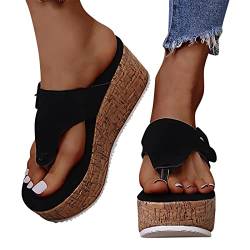 Flache Sandalen Damen Sommer Boho Strasssteine Glitzer T-Riemen Strandsandalen Freizeit Bequeme Zehentrenner mit Weiche Fußbett Mode Strand Offene Zehe Sandaletten Flip Flops Elegant Sommerschuhe K732 von pitashe_Bekleidung