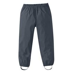 Kinder Regenhose Wasserdicht Matschhose Winddicht Regenlatzhose mit Atmungsaktiv Textilfutter Buddelhose für Jungen Mädchen Überziehhose für Mädchen Jungen, Unisex Regenhose Kinder B016 von pitashe_Bekleidung