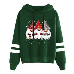 Weihnachten Pullover Damen Sweatshirt Rentiermuster Weihnachtspullover Familie Set Christmas Reindeer Strickpullover Unisex Christmas Teenager Mädchen Weihnachtspullover Sweatshirt (X01-Green, M) von pitashe_Bekleidung