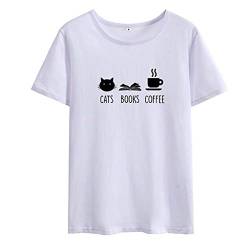 Pitashe Damen Tops Sexy Kurzarm Cat Drucken Rundhals Damen Sommer T-Shirt Baumwolle Tank Top Mode Party Oberteile Bluse Camisole Hemd Bekleidung Vest Bauchfrei Tunika Shirt Crop Top Weste Clubwear Top von pitashe Tops