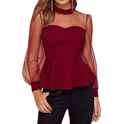 Pitashe Damen Tops Sommer Damen Kurzarm Bluse Lose Spitze Patchwork Cut Out Tops Frauen Oberteile Sommer Blumenspitze Shirt mit Peter Pan Kragen Damen Casual Bequem Elegant Tops Chiffon Bluse von pitashe Tops