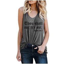 Pitashe Damen Tops Süß Lose Armellos Brief Drucken Weste Mode Damen Sommer T-Shirt Crop Tops Kurz Pullover Tank Top Party Oberteile Bluse Camisole Hemd Bekleidung Vest Bauchfrei Tunika Clubwear Shirts von pitashe Tops