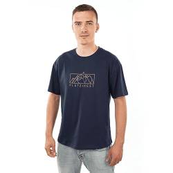 platzangst T-Shirt Mountain Logo Blau L von platzangst