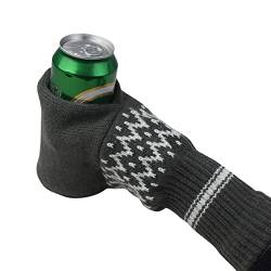 Bier Mitten Handschuhe, Bierfäustlinge Winter Gestrickte Beer Mitt Bierhandschuhe Stricken Isolierende Bierhandschuhe,Stretch-Vollfinger-Handschuhe Warme Handschuh-Handschuhe Halten Ihr Getränk Kalt von pologmase