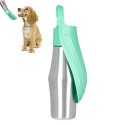 Hunde Wasserflasche - Hundetrinkflasche Für Unterwegs - 750ml Auslaufsicherer Tragbarer Hunde Wasserspender - Edelstahl Trinkflasche Hund - Hunde Wasserspender Reise Zubehör von pologmase