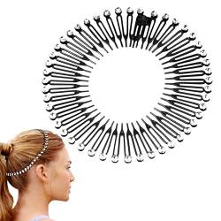Kreis Kamm Stirnband - Kamm Stirnband Full Circle Stretch Kamm,Haarbandhalter für Frauen Mädchen Haarband Zubehör Pologmase von pologmase