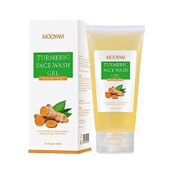 Kurkuma-Gesichtsreiniger | Sanftes Gesichtswaschmittel | Kurkumaöl-Reinigung 100 ml für zu Akne neigende Haut und verblassende Altersflecken Pologmase von pologmase