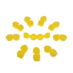 predolo 10er-Packung praktische Kontaktlinsenbehälter für unterwegs, Gelb von predolo