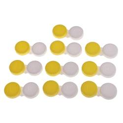 predolo Augenlinsen Aufbewahrungsbox, 10er-Set, Gelb, Nicht-Transparent, Einheitsgröße von predolo