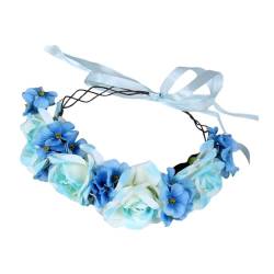 predolo Eleganter Blumenschmuck für Damen - Festlicher Haarschmuck, Blau von predolo