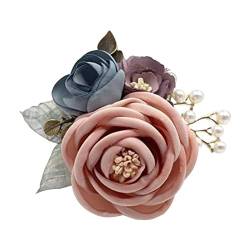predolo Handgefertigte Blumenbrosche mit zartem Blütenmuster für festliche Anlässe, LILA von predolo