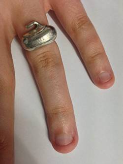 Ringelstein PP-G60 Ring aus englischem Zinn, verstellbar, handgefertigt in Sheffield von prideindetails