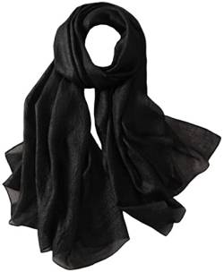 prinfantasy Schal Damen Seidentuch Tücher mit hohem Seidenanteil Pashmina Stola Tuch Halstuch Kopftuch in klassischem Seidenschal Elegante Schals M2018 von prinfantasy