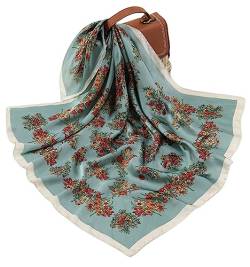 prinfantasy Seidenschal Damen Seiden Tuch für Frauen Print Elegantes Accessoire für Frauen Schal Halstuch, 070359 von prinfantasy