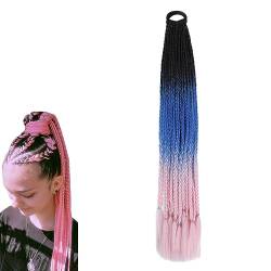 prinfantasy Zopfhaar Braids Haar Rosa Dunkelblau Farbverlauf Synthetische Drehungen Zöpfe Haarverlängerung Haarstyling für Frauen, BZ212 von prinfantasy