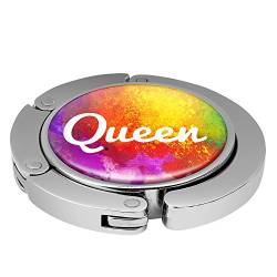 Taschenhalter Color Paint Personalisiert mit Namen Queen printplanet Chrom von printplanet