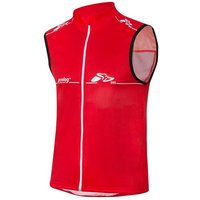 prolog cycling wear Funktionsjacke Herren Radweste Softshell Windweste „ Zero Wind Red“ atmungsaktiv von prolog cycling wear