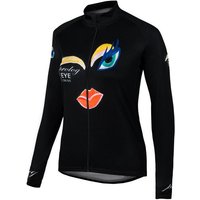 prolog cycling wear Radtrikot Damen Fahrradtrikot langarm "Keep an eye on me" Schwarz, Lang-Arm von prolog cycling wear