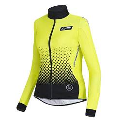 prolog cycling wear Softshell Fahrradjacke Damen wasserdicht winddicht neon gelb XS, S, M, L, XL, XXL, XXXL von prolog cycling wear
