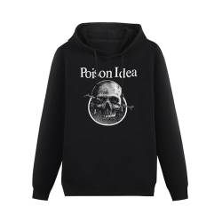 propr Poison Idea Skull Logo Long Sleeve Hoody with Pocket Sweatershirt Hoodie Black L von propr