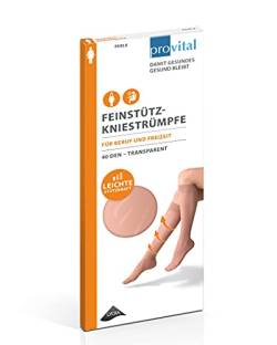 provital 40 DEN Damen Feinstützstrumpf abnehmende leichte Kompressionen für vitale Beine gegen müdes, schweres Gefühl, Farben:perle, Size:35-38 von provital