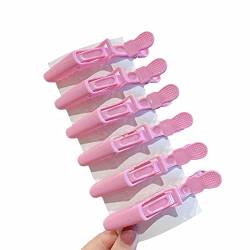 pulunto Krokodil-Haarspangen zum Stylen, 6 Stück, Kunststoff-Haarspangen mit breiten Zähnen, doppelt aufklappbares Design, Haarstyling-Zubehör für Frauen und Mädchen von pulunto