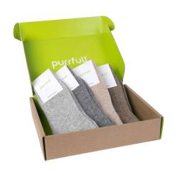 purrfull 4 Paar Herren Und Damen Wollsocken Wintersocken Damensocken Herrensocken Winter Socks 4 Pack Dicke Warme Socken (35-40) von purrfull