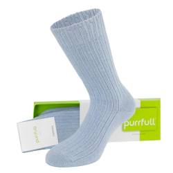 purrfull Kaschmir Wollsocken Damen Wintersocken Damensocken Frauen Kaschmirsocken Cashmere Socks Lady Freizeitsocken (DE/NL/SE/PL, Numerisch, 35, 39, Regular, Regular, Blue) von purrfull