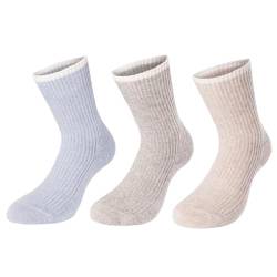 purrfull Warme Angora Wollsocken Damen Wintersocken Frauen Wandersocken Für Damen Wollsocken One Size Angora Blend Damensocken (POLSO Box B) von purrfull