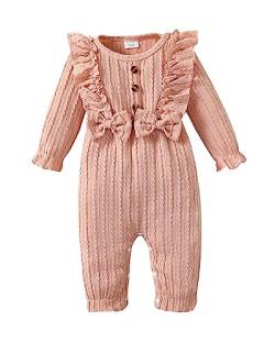 puseky Neugeborenes Säugling Baby Mädchen Kleidung Geraffte Strampler Jumpsuit Spielanzug Niedliche Baby Mädchen Kleidung für 0-3 Monate von puseky