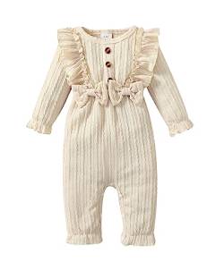 puseky Neugeborenes Säugling Baby Mädchen Kleidung Geraffte Strampler Jumpsuit Spielanzug Niedliche Baby Mädchen Kleidung für 0-3 Monate von puseky