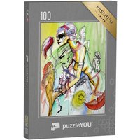 puzzleYOU Puzzle Abstrakte Aquarellmalerei: Verschiedene Frauen, 100 Puzzleteile, puzzleYOU-Kollektionen Kunst & Fantasy von puzzleYOU