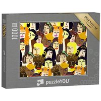 puzzleYOU Puzzle Abstrakte Kunst: Gesichter von Frauen, 1000 Puzzleteile, puzzleYOU-Kollektionen von puzzleYOU
