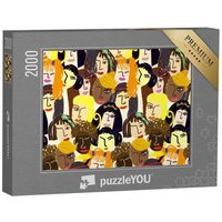 puzzleYOU Puzzle Abstrakte Kunst: Gesichter von Frauen, 2000 Puzzleteile, puzzleYOU-Kollektionen von puzzleYOU