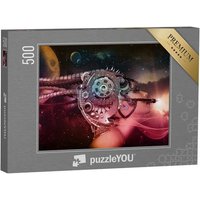 puzzleYOU Puzzle Cyborg-Frau mit Science-Fiction-Kopfschmuck, 500 Puzzleteile, puzzleYOU-Kollektionen Fantasy von puzzleYOU