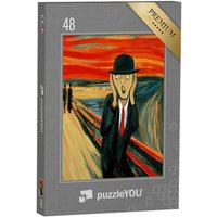 puzzleYOU Puzzle Der schreiende Mann: digitale Version, 48 Puzzleteile, puzzleYOU-Kollektionen Künstler, Kunst & Fantasy von puzzleYOU