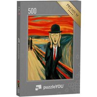 puzzleYOU Puzzle Der schreiende Mann: digitale Version, 500 Puzzleteile, puzzleYOU-Kollektionen Künstler, Kunst & Fantasy von puzzleYOU